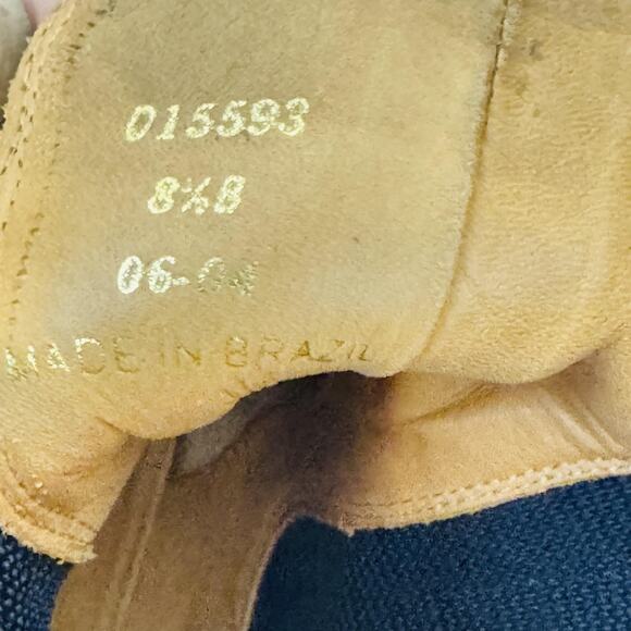 Cole Haan Boots Womens 8.5 Black Leather Chelsea Heeled Ankle Pebbled Vintage - Picture 10 of 11